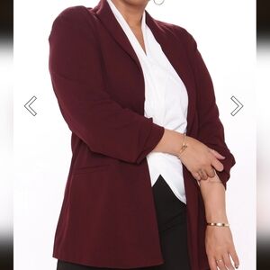 Burgundy blazer